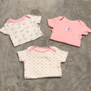 Pink & white onesies